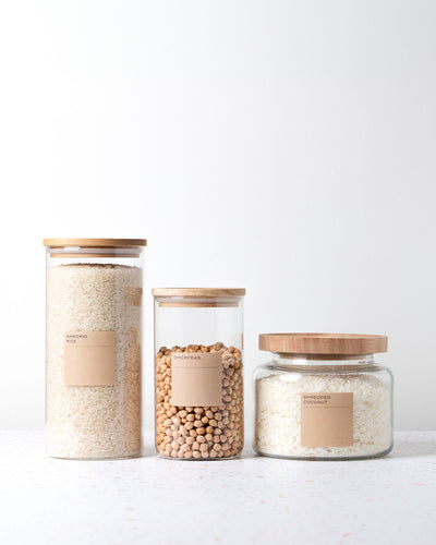 Pantry + Organising Tub Labels Set [Rustic Design]