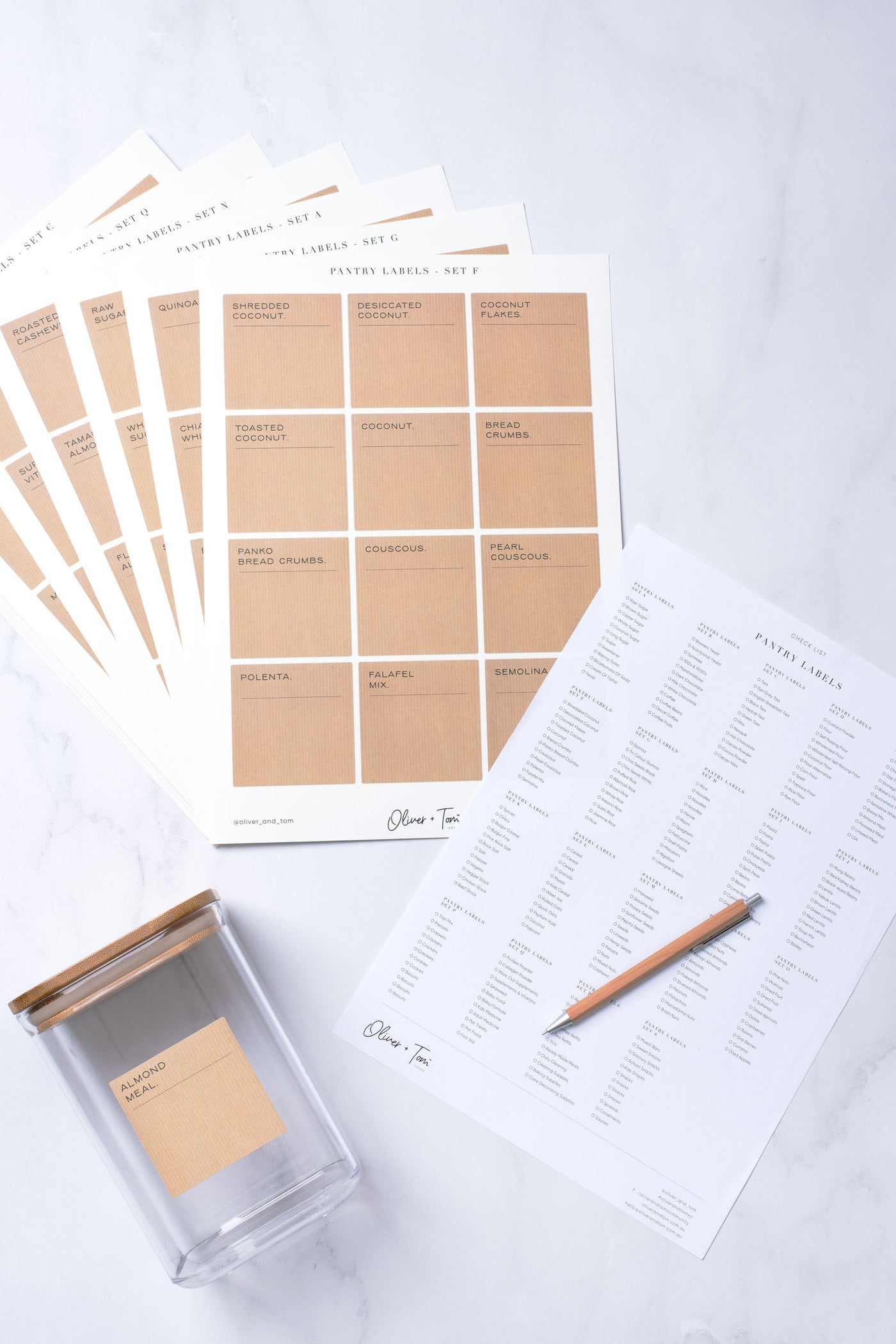 Pantry and Organising Labels Set | Classic Label Design | Minimalist ...