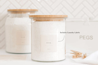 Bamboo Spice Jars + Complete Home Label Bundle