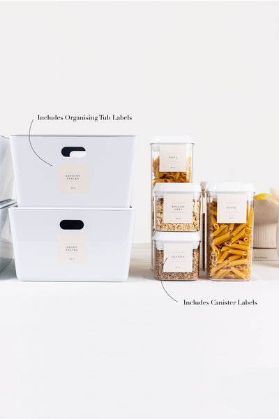 Acacia Spice Jars + Complete Home Label Bundle