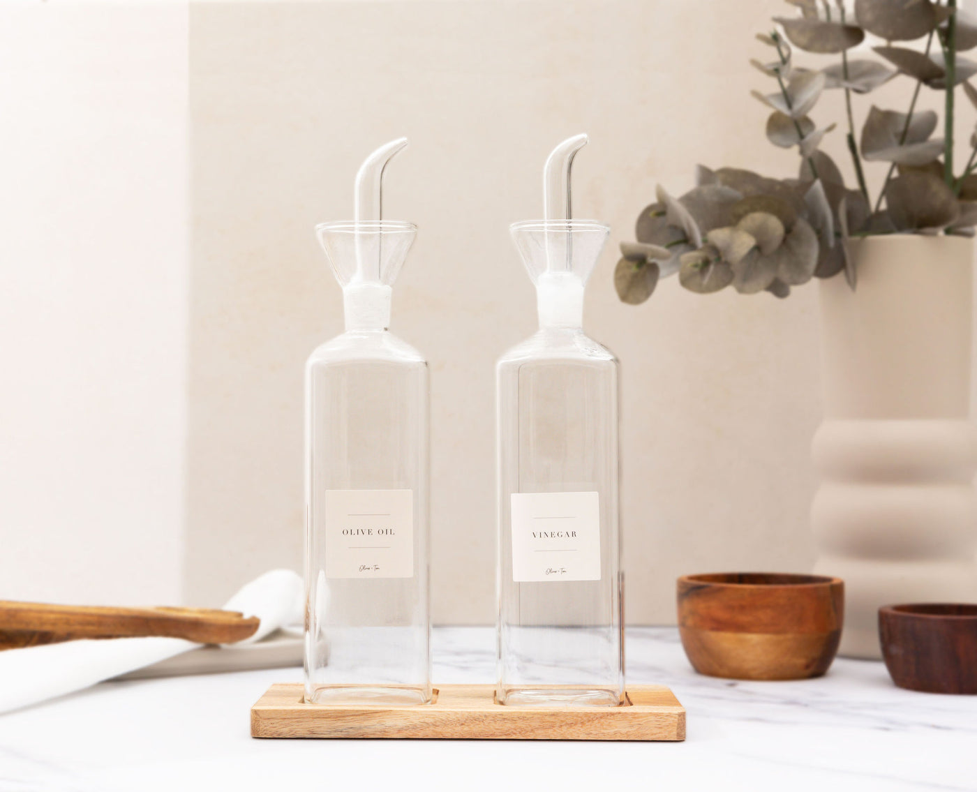 Olive Oil + Vinegar Glass Pourers | The Luxe Set [Signature Design]
