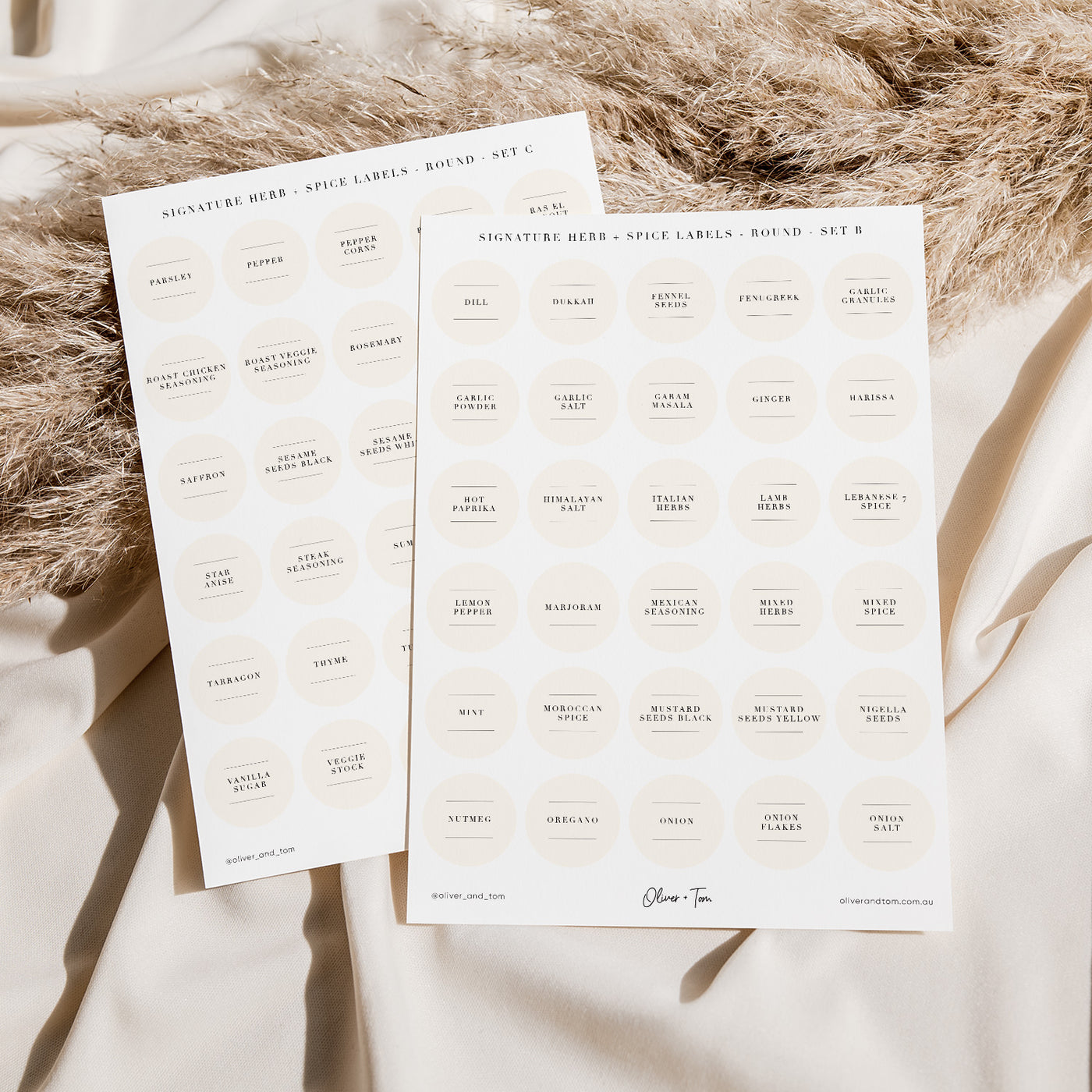 Herb + Spice Label Set [Signature Design]
