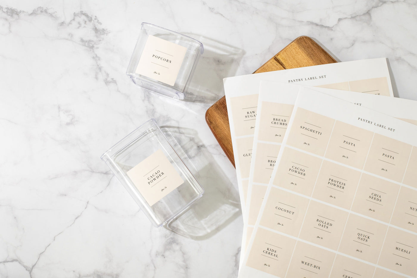 Oliver and Tom Pantry Labels