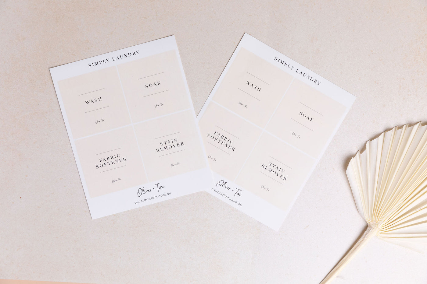 Simple Laundry Label Set [Signature Design]